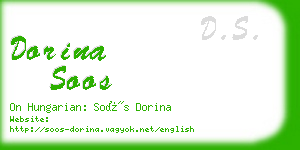 dorina soos business card